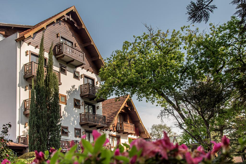 Fachada do Bavaria Sport Hotel em Gramado