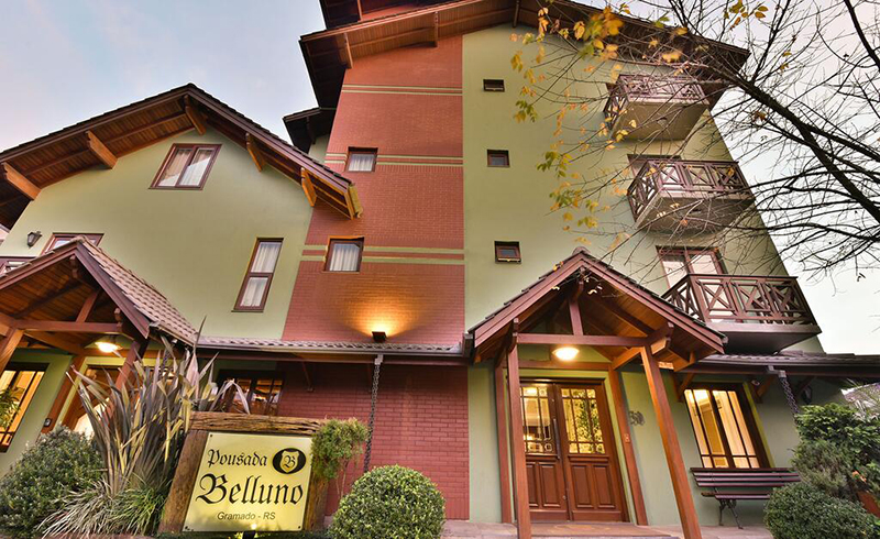 Fachada da Pousada Belluno em Gramado